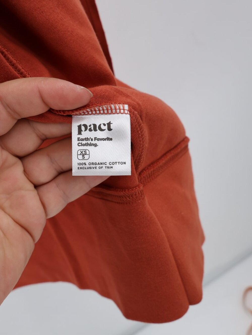 NWT Pact Cardigan Sweater Womens XS/S Organic Cotton Open Front Pockets Orange - Picture 5 of 10